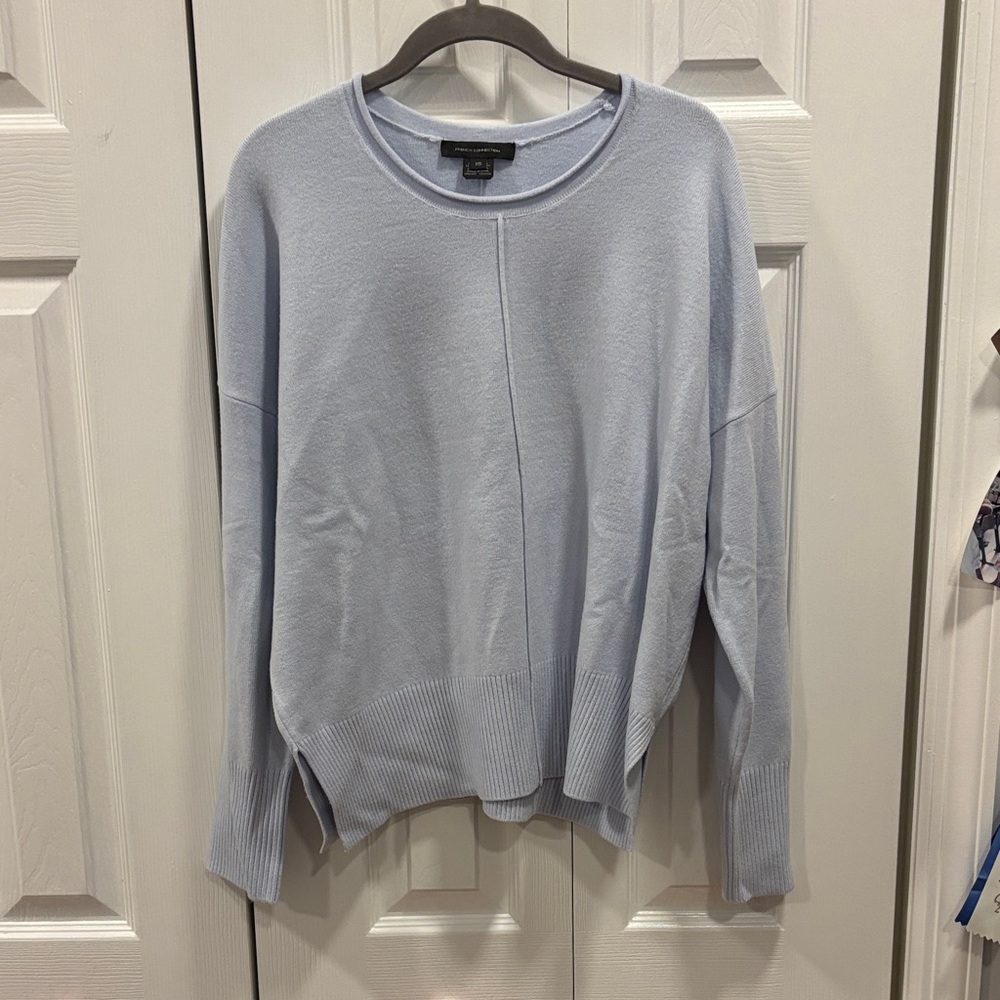 French Connection Soft Blue Crew Neck Sweater